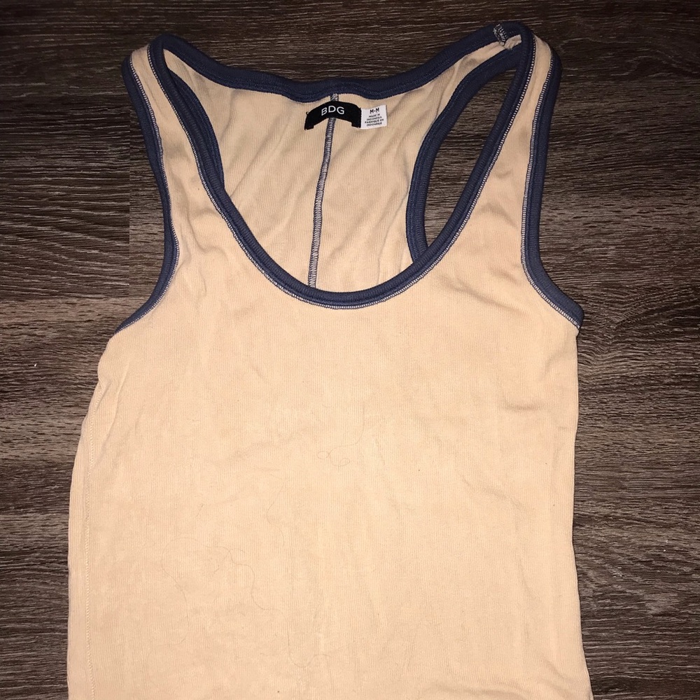 Peach and Blue Tank Top